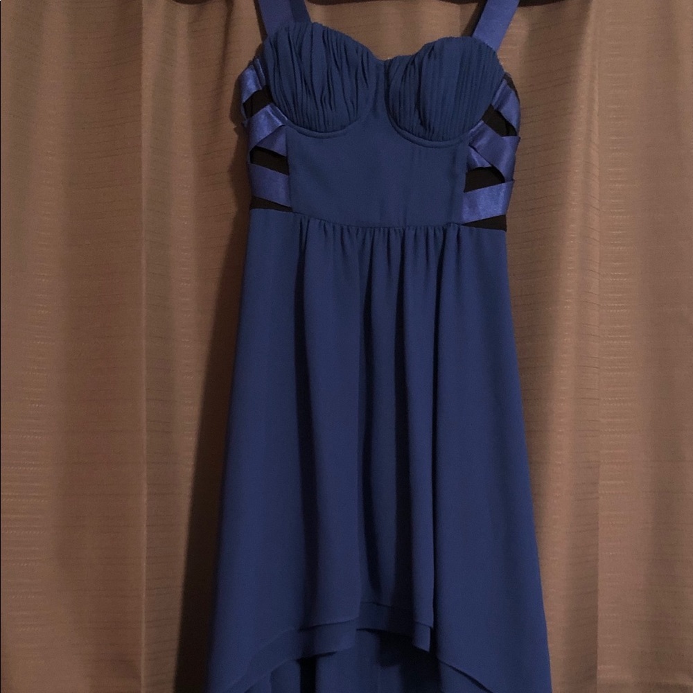Royal blue high low dress - Picture 2 of 2